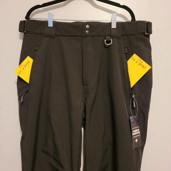 NWT Outdoor Ventures Black Fleece Lined Water Resistant Elastic Snow  Men Size L - Picture 8 of 10